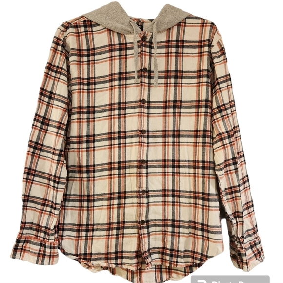 PacSun Other - PacSun Plaid Hooded Shirt Men's Medium